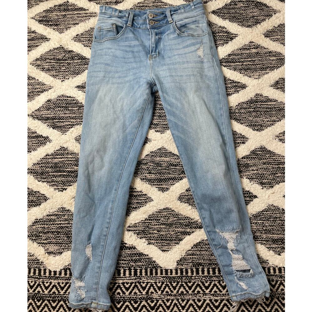 KanCan High Rise Ankle Skinny Light Wash Jeans size 27